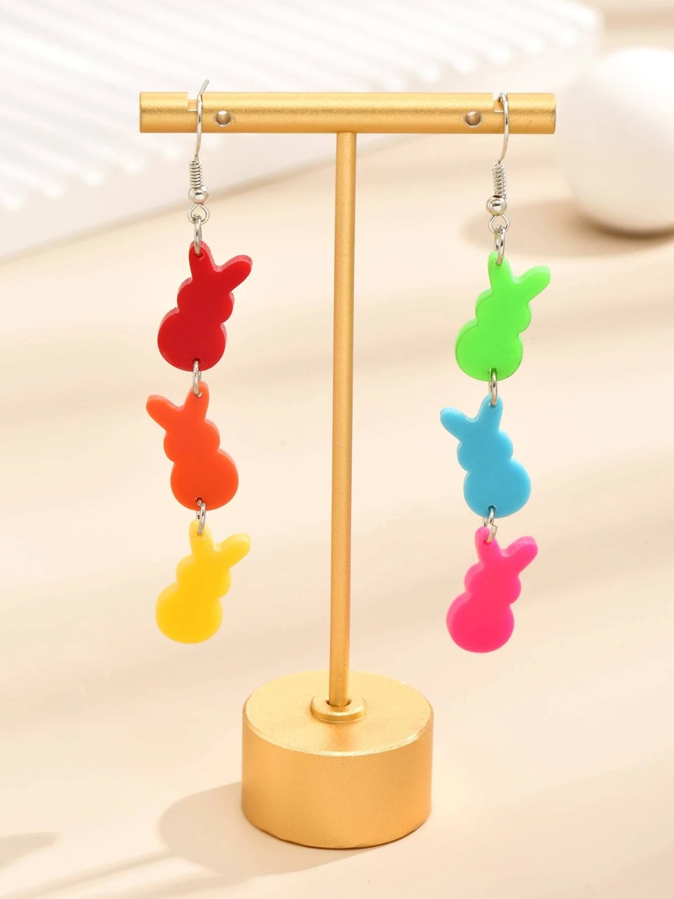 Acrylic Easter Bunny Earrings