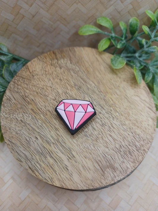 Pink Diamond Shoe Charm Accessory