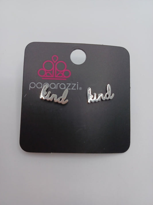 Silver "Kind" Earrings