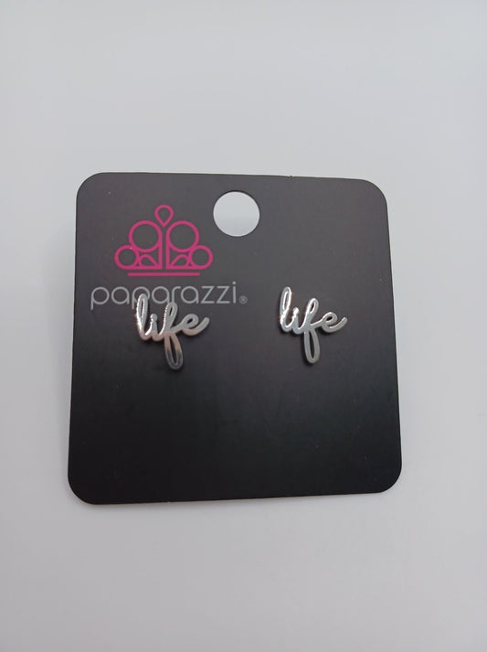 Silver "Life" Earrings