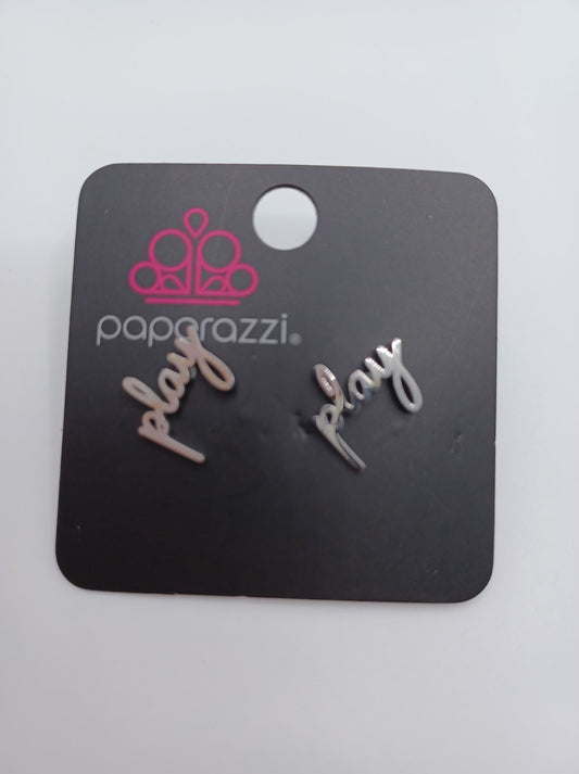 Silver "Play" Earrings