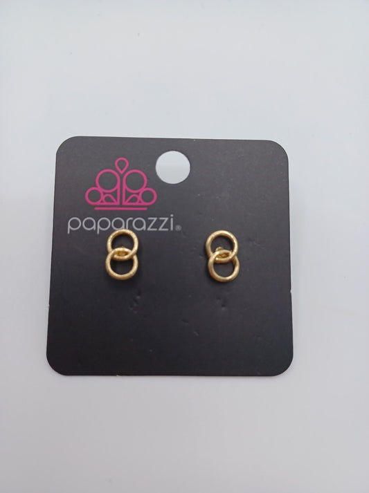 Gold Double Circle Earrings