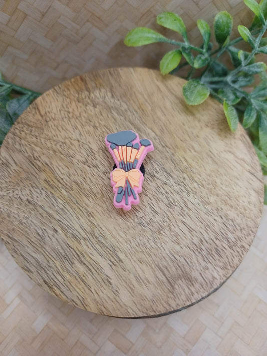 Makeup Brushes Shoe Charm Accessory