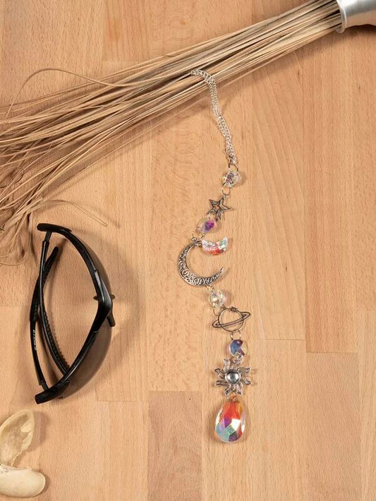 Crystal SINGLE Suncatcher w/ Moon, Star, & Sun
