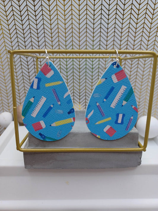 School Supplies Earrings