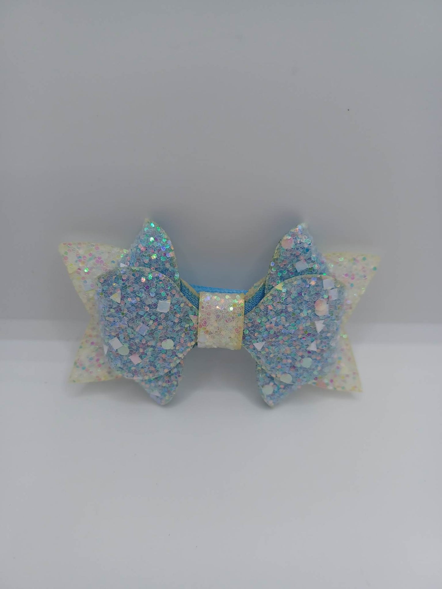 Blue & White Glitter Hair Accessory