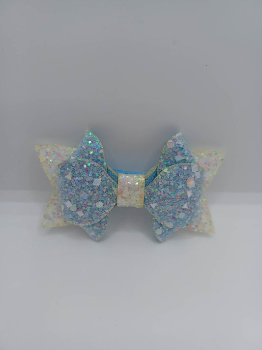Blue & White Glitter Hair Accessory