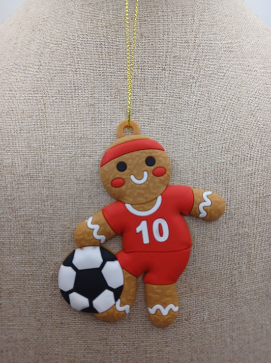 Soccer Gingerbread Ornament