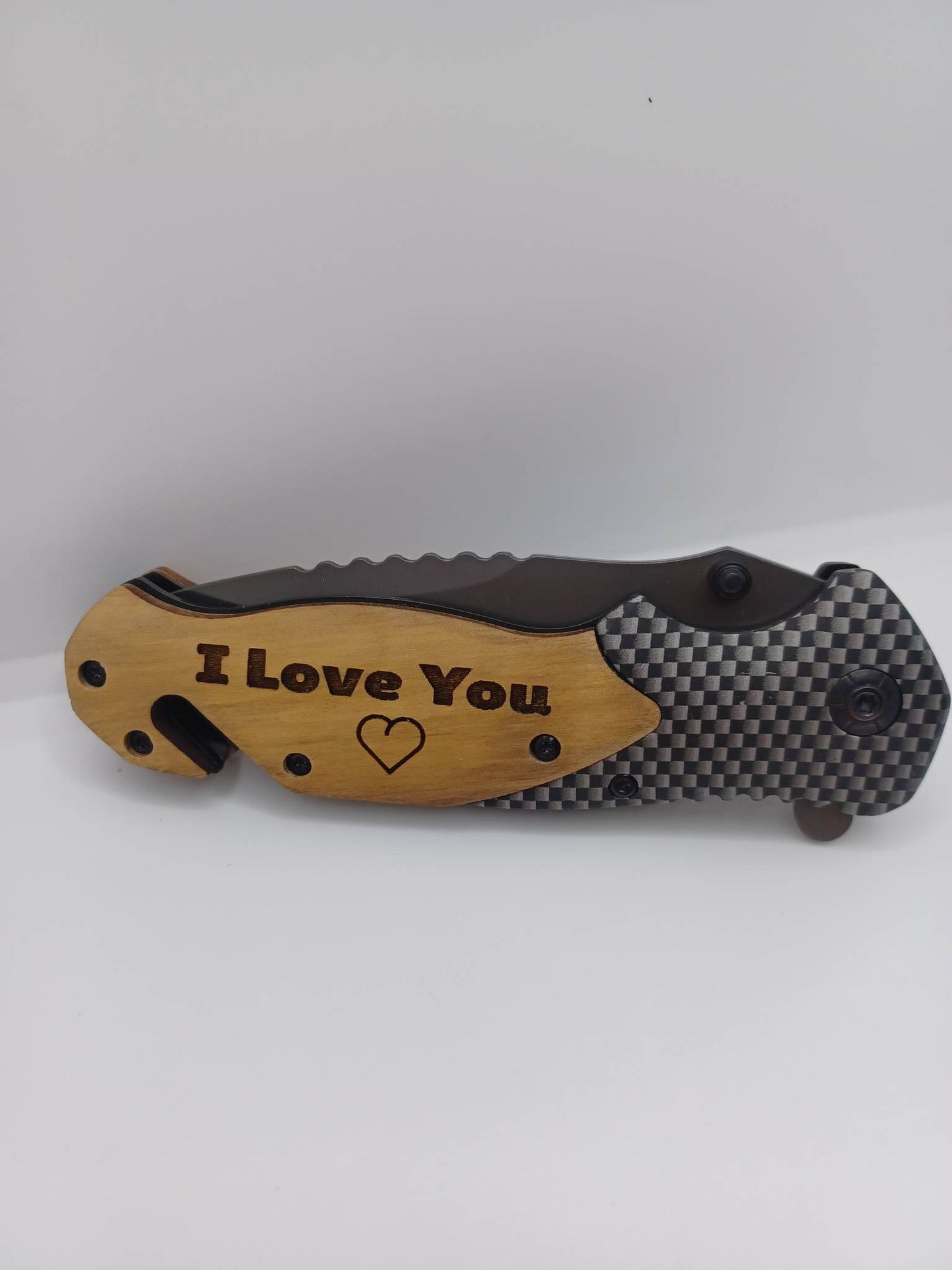 I Love You <3 Engraved Utility Knife