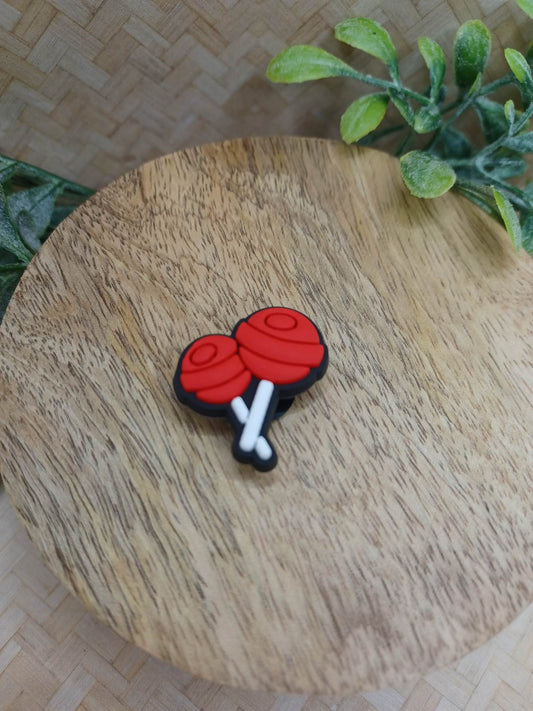 Red Suckers Shoe Charm Accessory