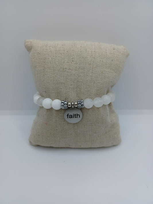 White "Faith" Bracelet