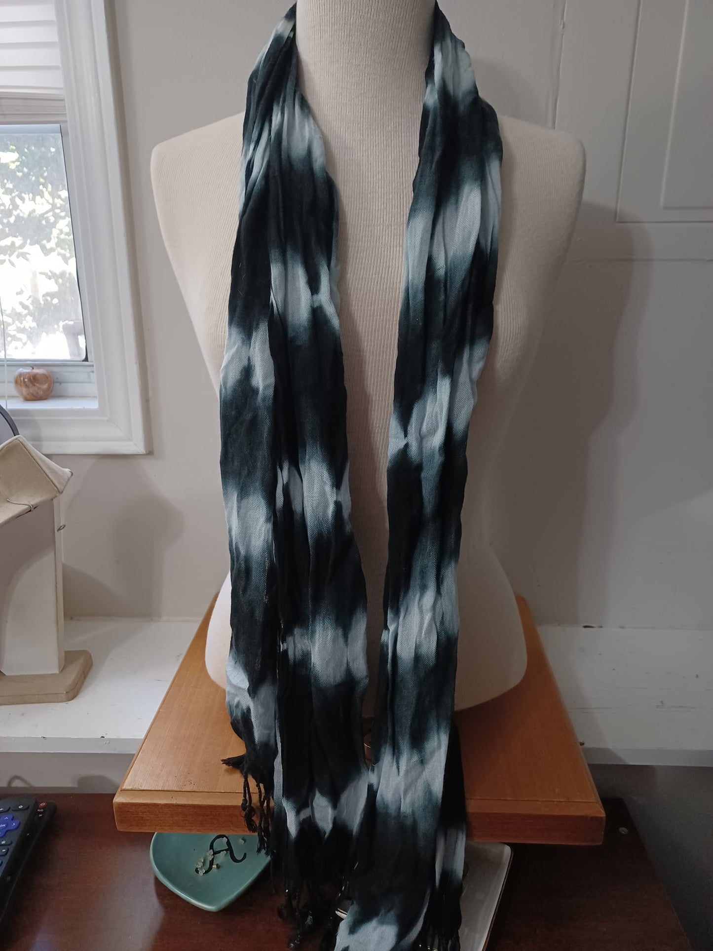 Black & White Tye Dye Scarf