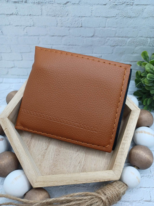 Tan Stitched Wallet