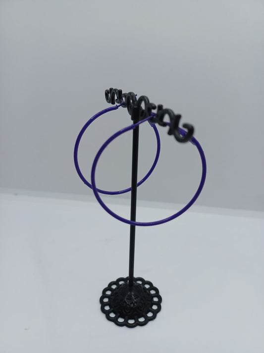 Purple Hoop Earrings