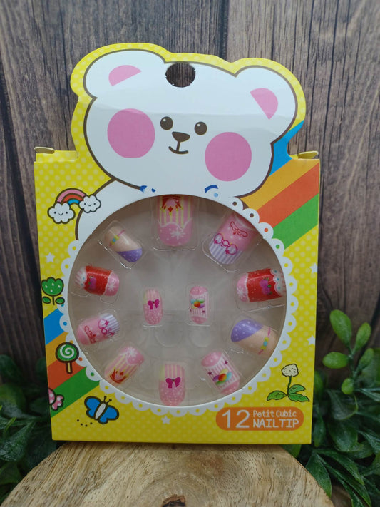 Cute Animals Little Girl's False Nails - Set #7