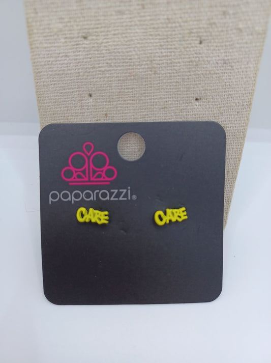 Yellow "Care" Earrings