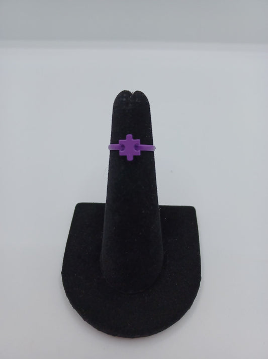 Purple Puzzle Piece Ring
