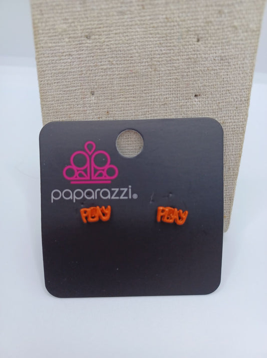 Orange "Play" Earrings