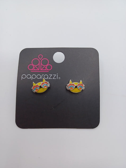 Yellow Cat Earrings
