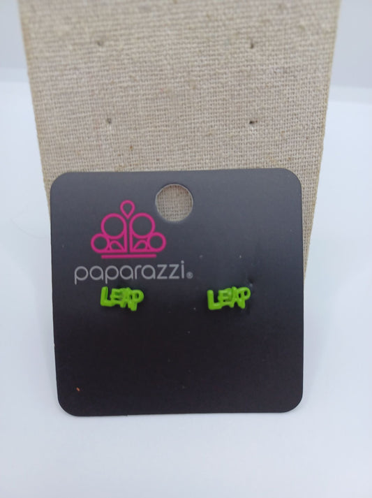 Green "Leap" Earrings