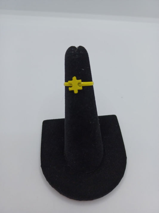 Yellow Puzzle Piece Ring