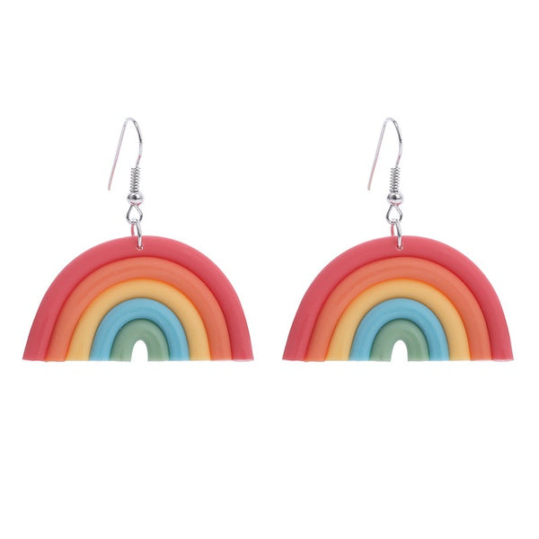 Rainbow Acrylic Rainbow Earrings