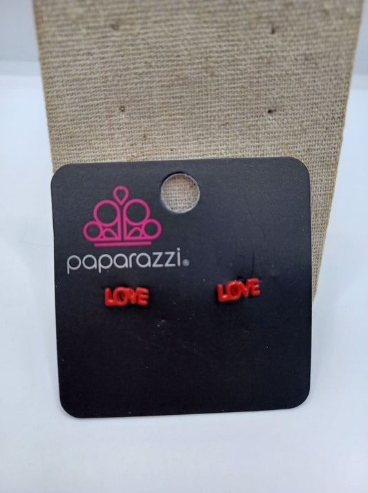 Red "Love" Earrings