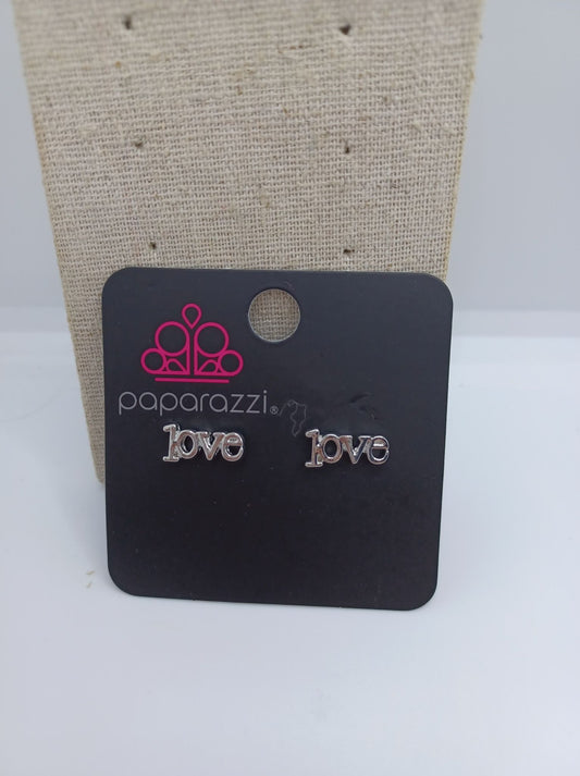 Silver "Love" Earrings