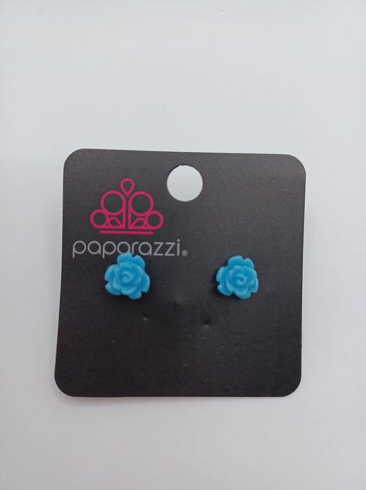 Blue Rose Earrings