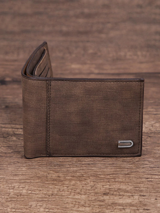 Deep Brown Wallet w/ Silver Embellishment