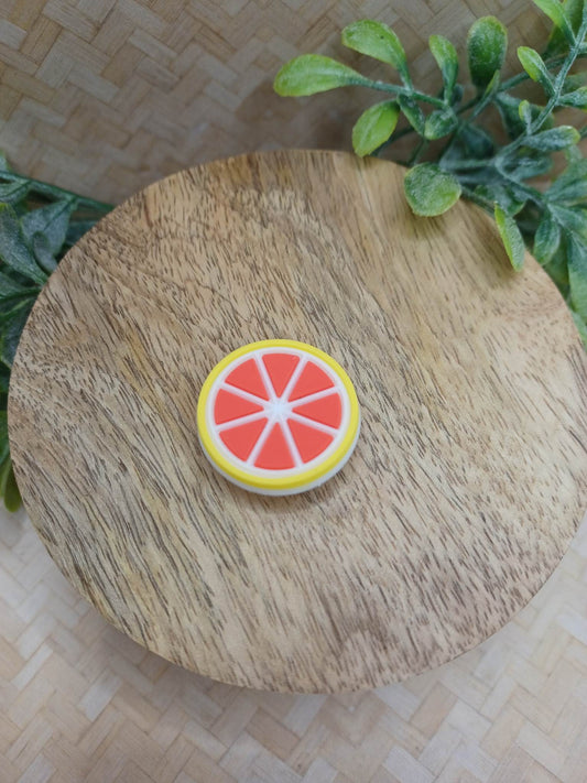 Grapefruit Shoe Charm Accessory