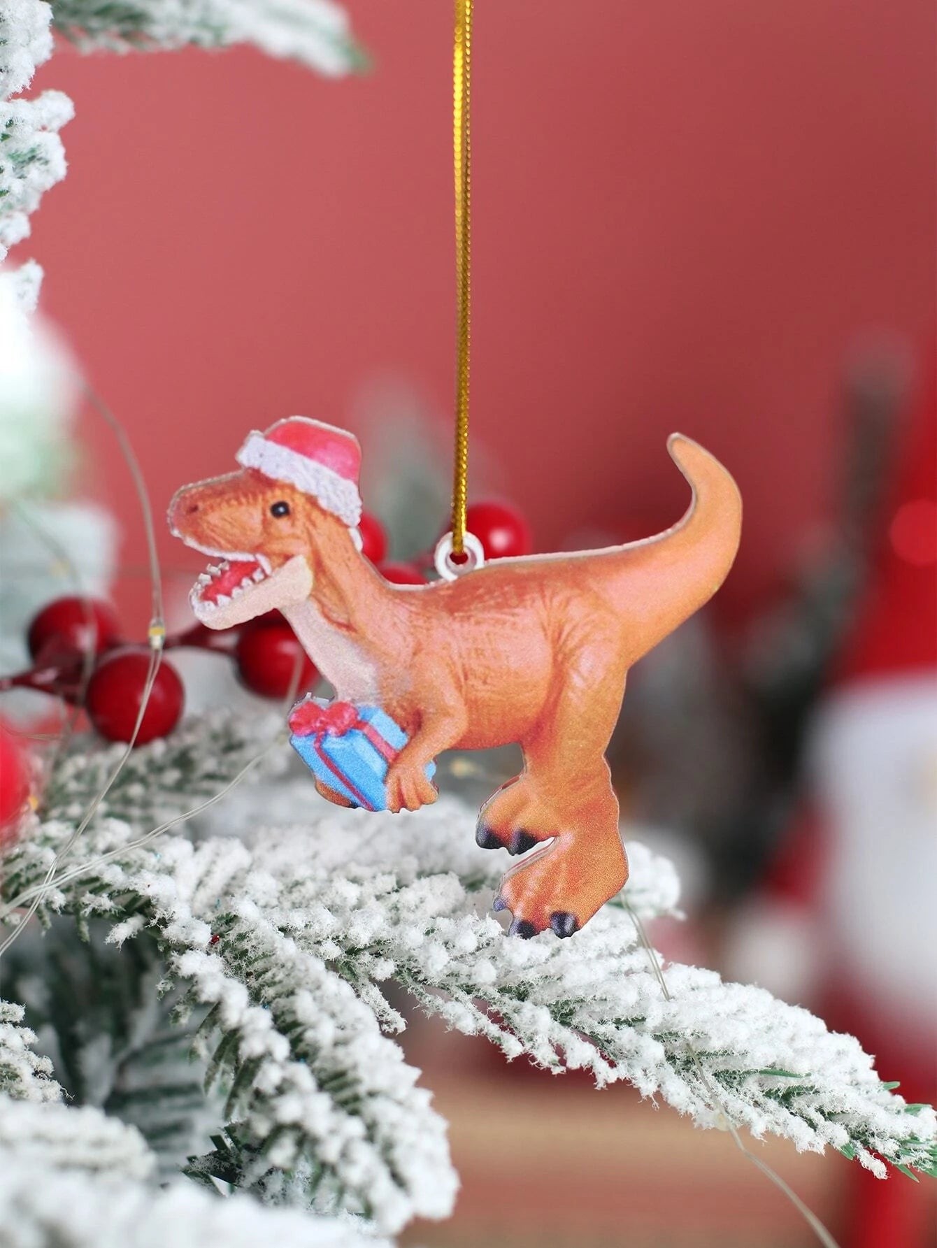 Christmas Dinosaur Ornament