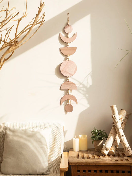 Multi Wooden Phases of the Moon Decor