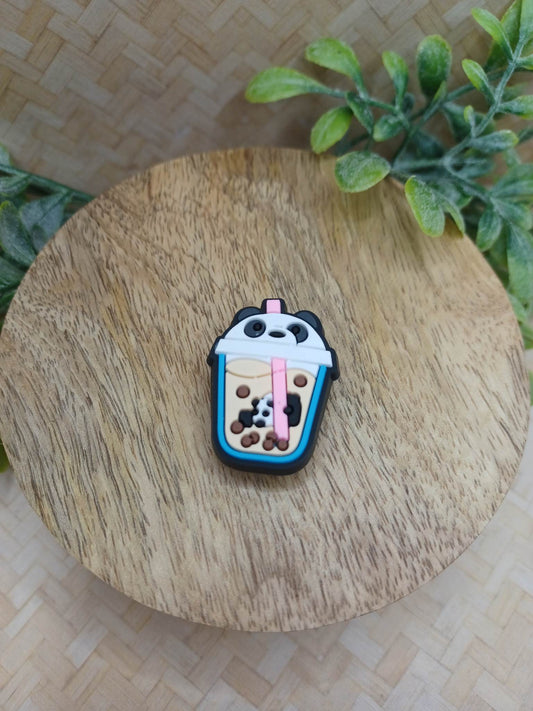 Panda Drink Shoe Charm Accessory