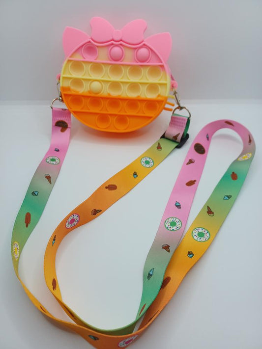 Pink Yellow & Orange Ombre Pop-It Purse