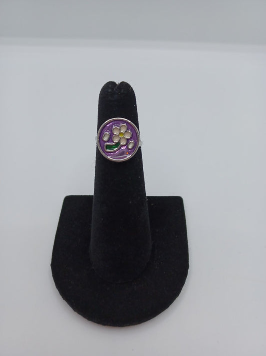 Purple Ring w/ Yellow Flower