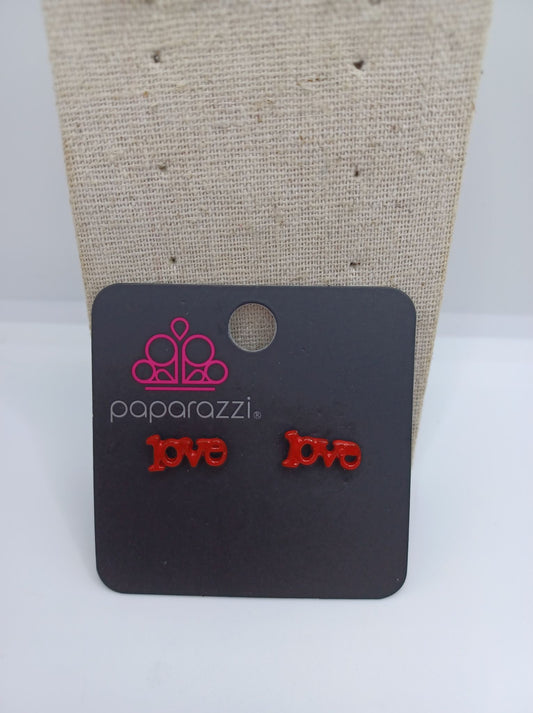 Red "Love" Earrings