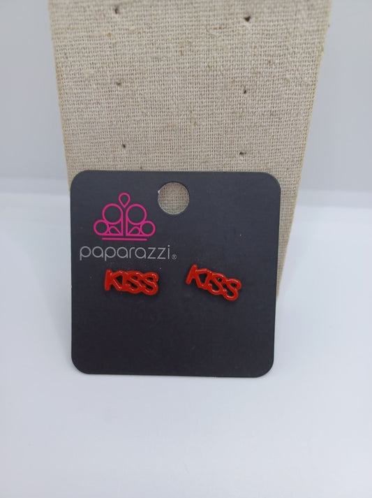 Red "Kiss" Earrings