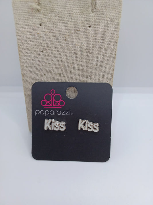 White "Kiss" Earrings