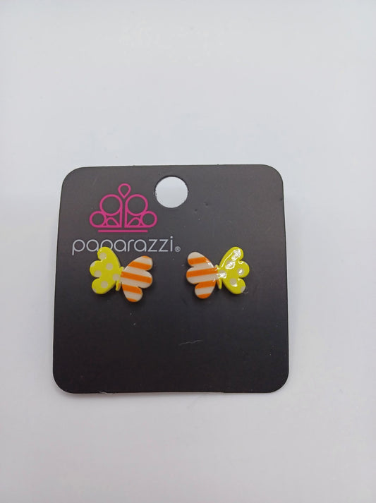 Yellow & Orange Butterfly Earrings