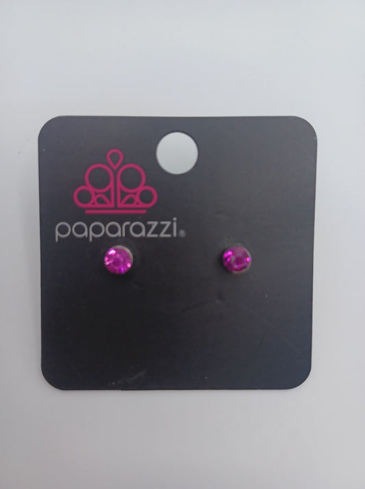 Hot Pink Circle Shaped Earrings
