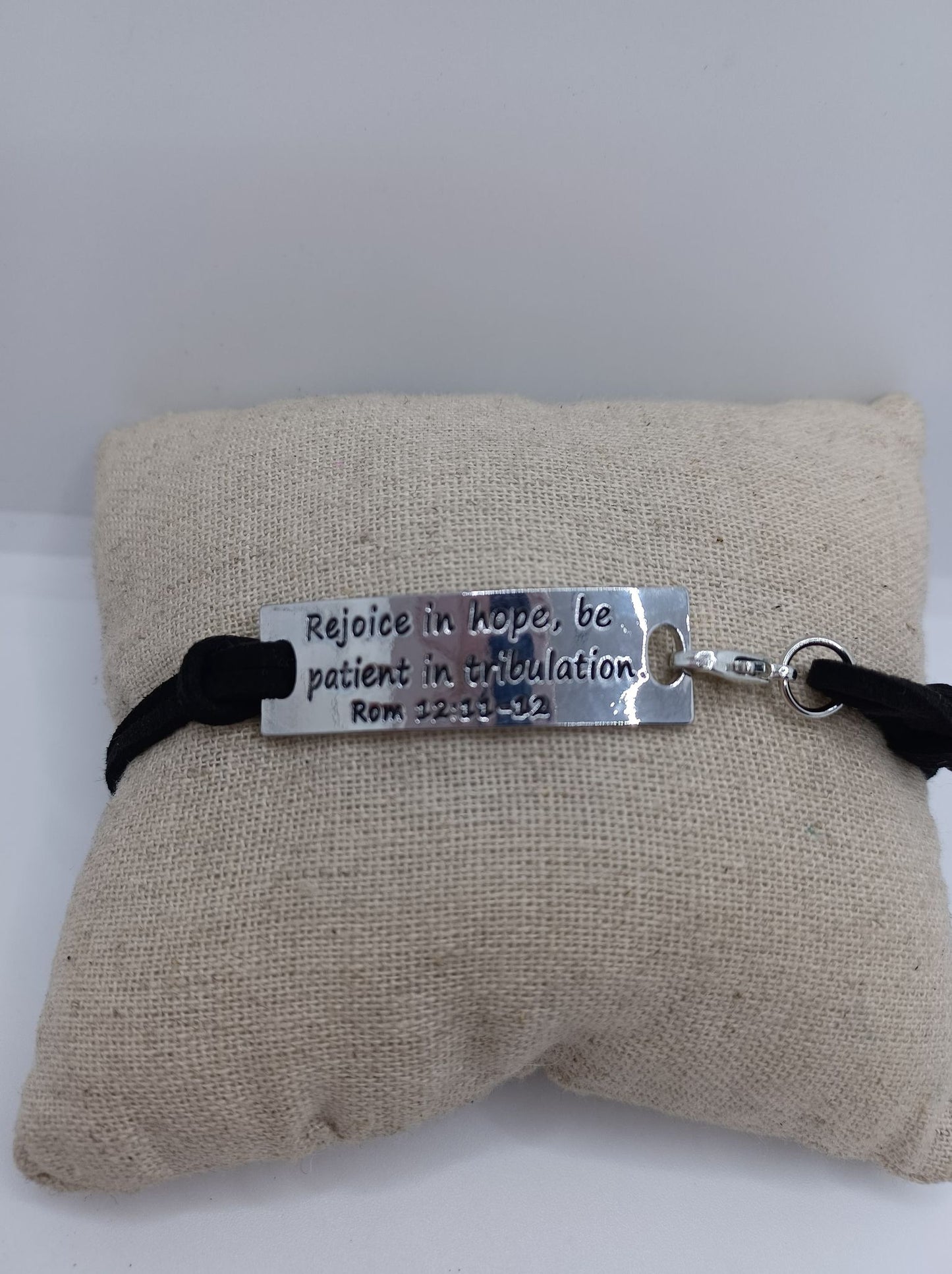 Rejoice in Hope, be Patient In Tribulation Inspirational Bracelet