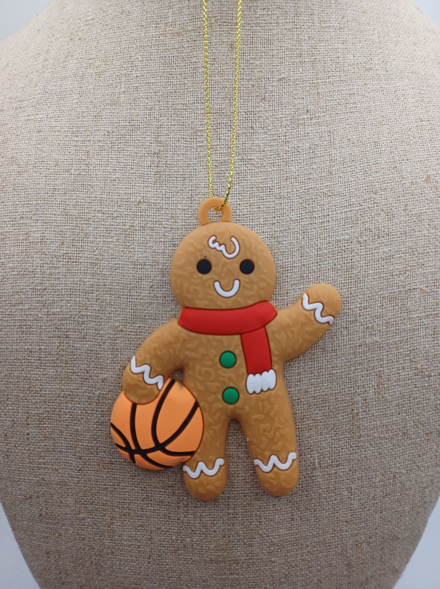 Basketball Gingerbread Man Ornament