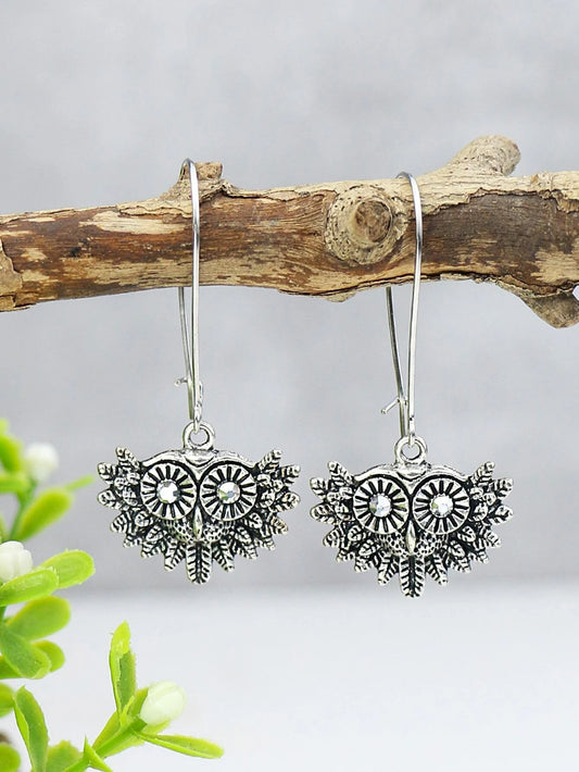 Silver Owl Earrings