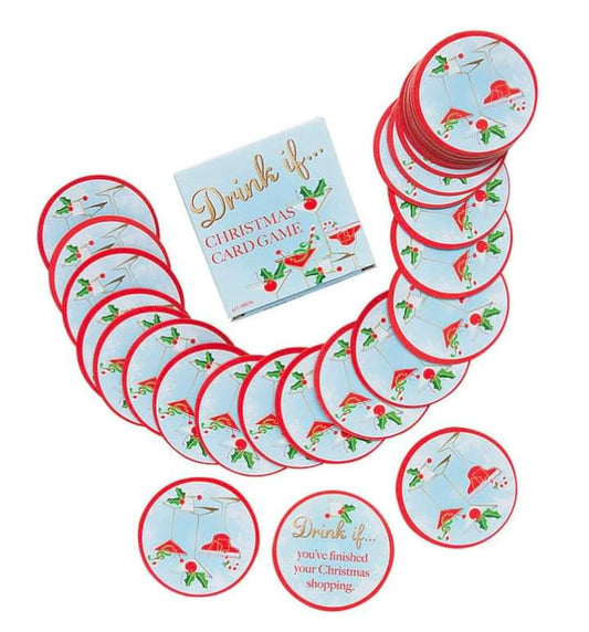 Christmas drinking card game.