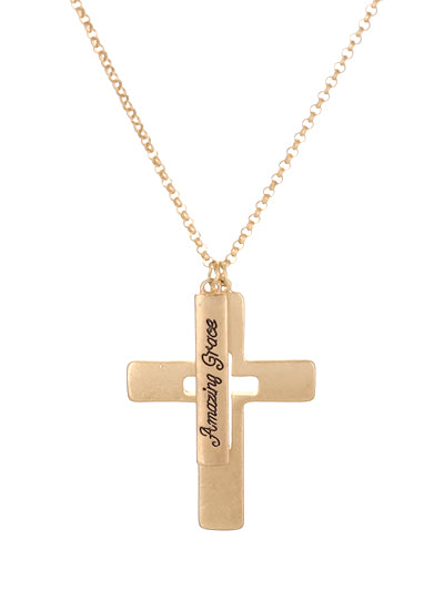 Gold Amazing Grace Necklace