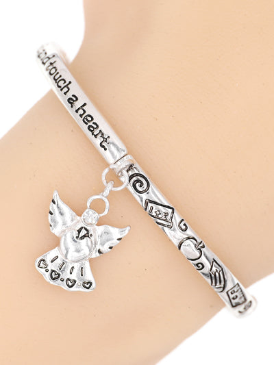 Silver Angel Blessing Teacher Bracelet