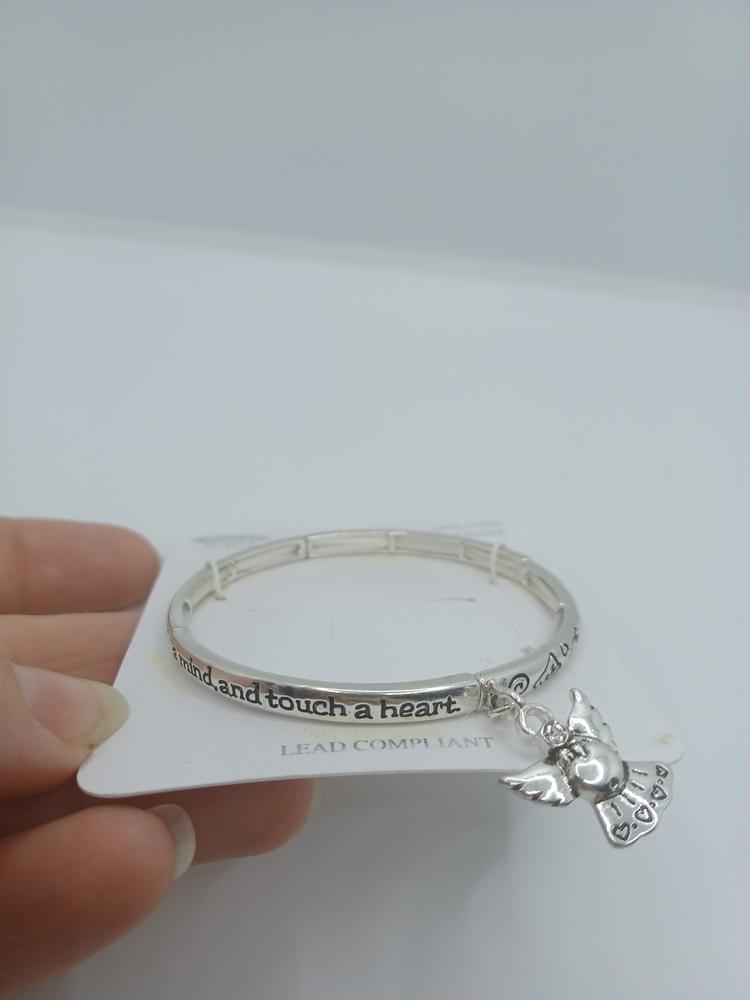 Silver Angel Blessing Teacher Bracelet