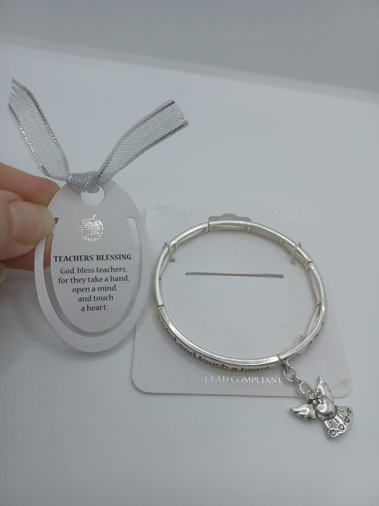 Silver Angel Blessing Teacher Bracelet