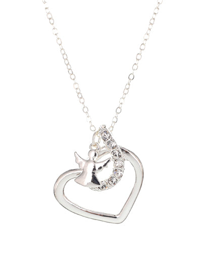 Heart and Angel Necklace